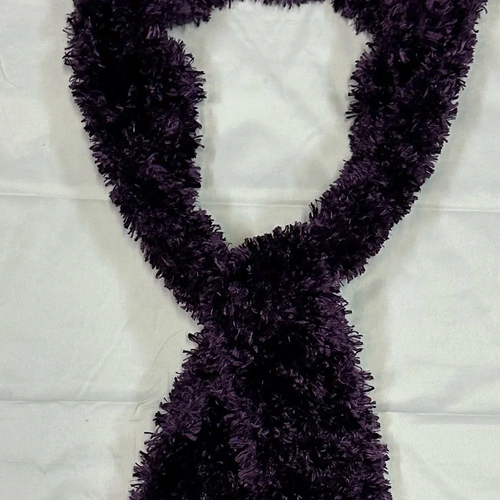 NEW Purple Fuzzy Soft Multifunctional Ladies Scarf Size O/S NWOT